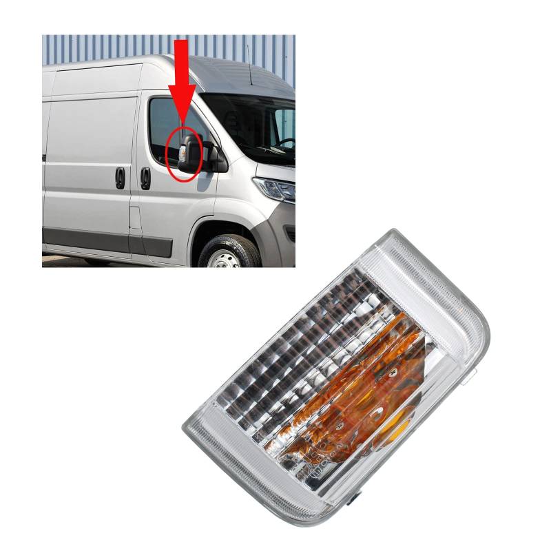 BIAREN 6325H1 Blinkerglas für Außenspiegel, klar, rechts, für Peugeot Boxer Fiat Ducato Citroen Relais ab 2006 von BIAREN