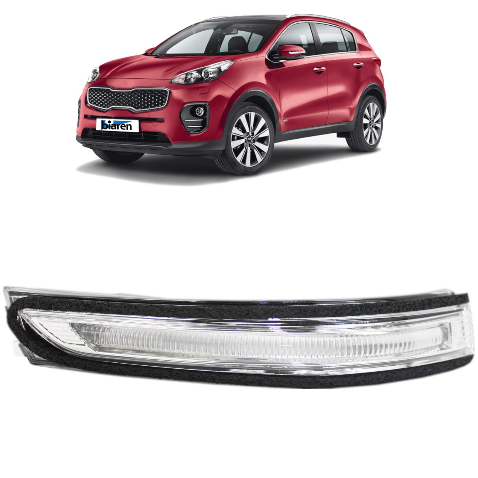 BIAREN Außenspiegel Blinkerleuchte Lampe Repeater Links für Kia Sportage (2015-2020) 87614-F1000 87614F1000 von BIAREN