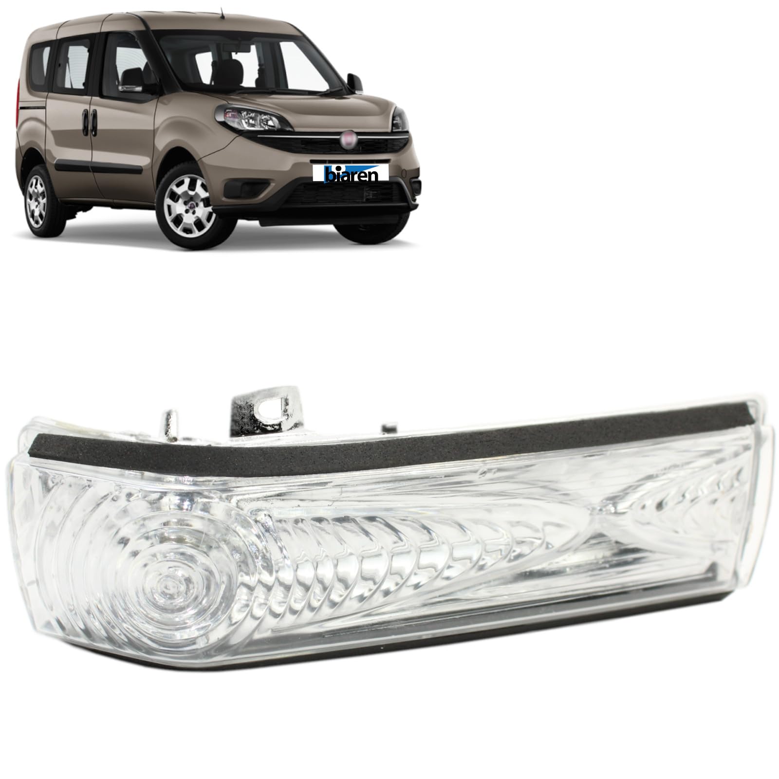 BIAREN Außenspiegel Blinkerleuchte Linse Links für Fiat Doblo (2010-2021) Opel Combo D (2012-2018) 71765449 95511536 1428578 von BIAREN