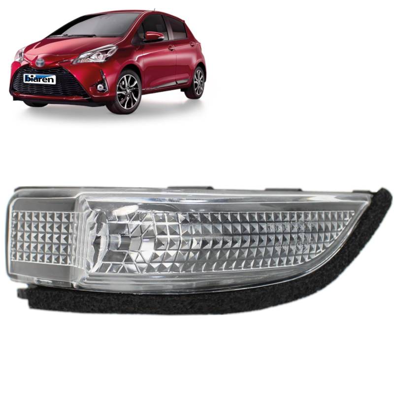 BIAREN Außenspiegel Blinkerleuchte Linse links für Toyota Yaris (2011-2019) 817400D020 817410D020 von BIAREN