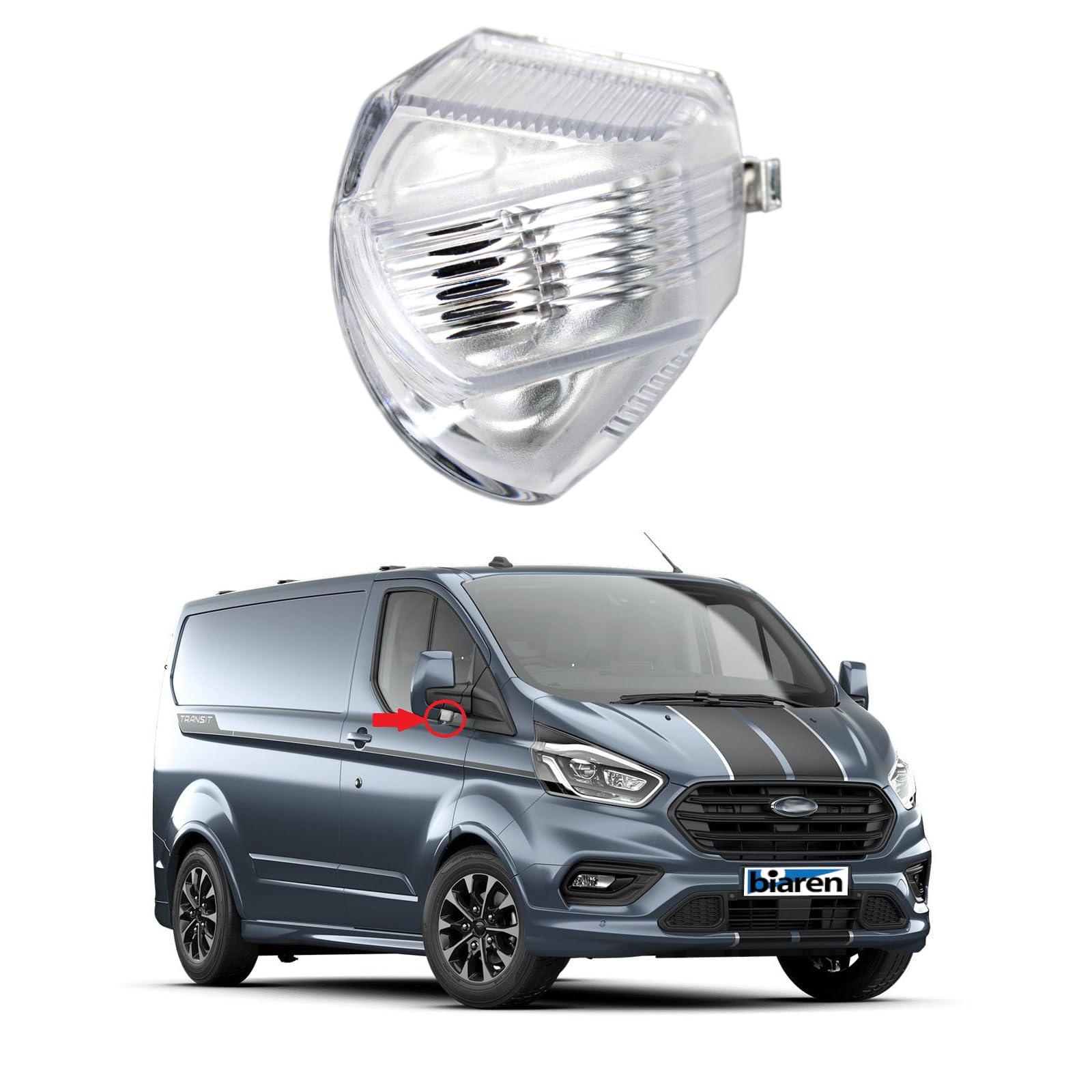 BIAREN Außenspiegel-Blinkerleuchte für Ford Transit Custom ab 2012 1766579 BK2113B381AB von BIAREN