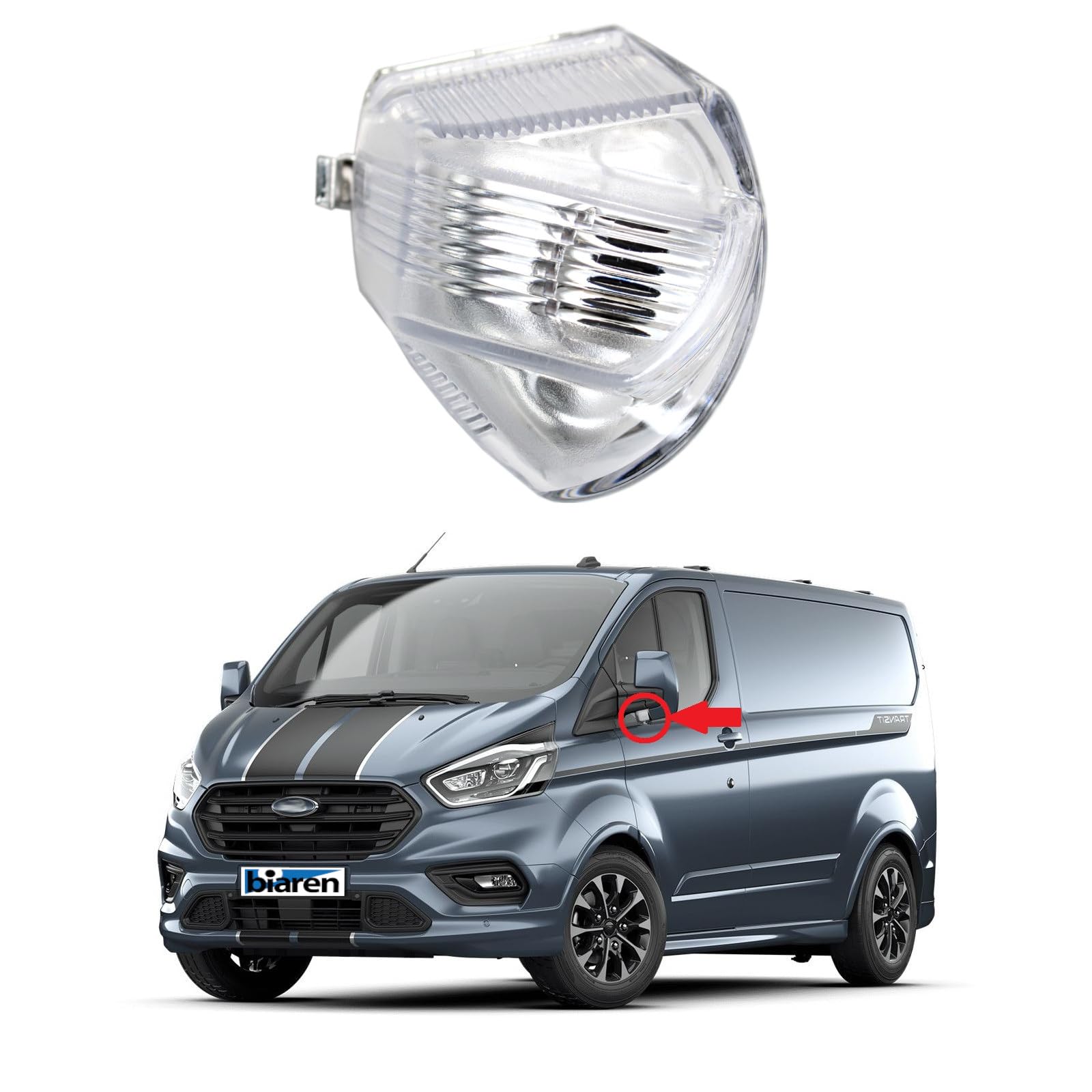 BIAREN Außenspiegel-Blinkerleuchte für Ford Transit Custom ab 2012 1766580 BK2113B382AB von BIAREN