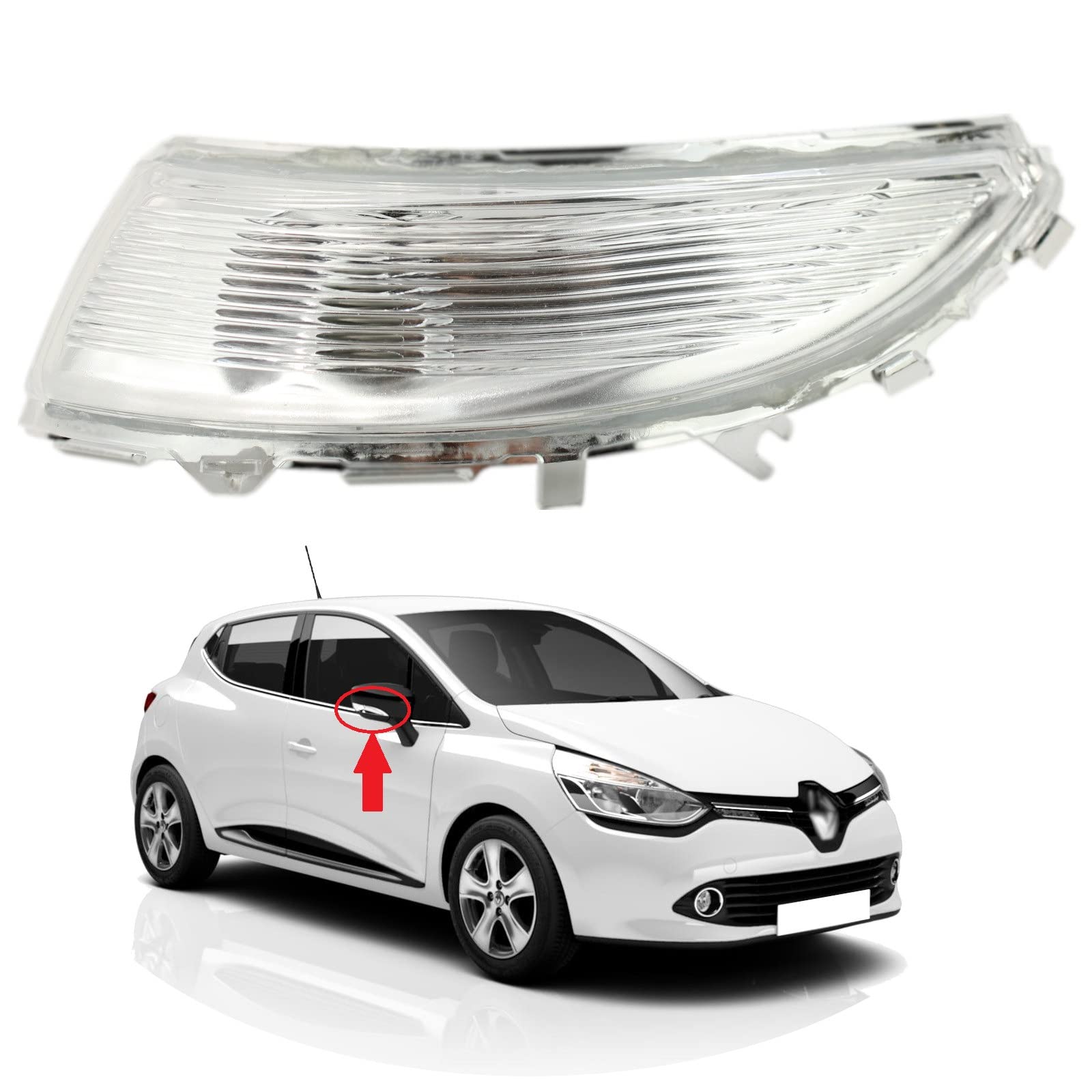 BIAREN Blinkerglas für Außenspiegel, klar, rechts, für Renault Clio MK4 Captur 2012–2019, 261604623R von BIAREN