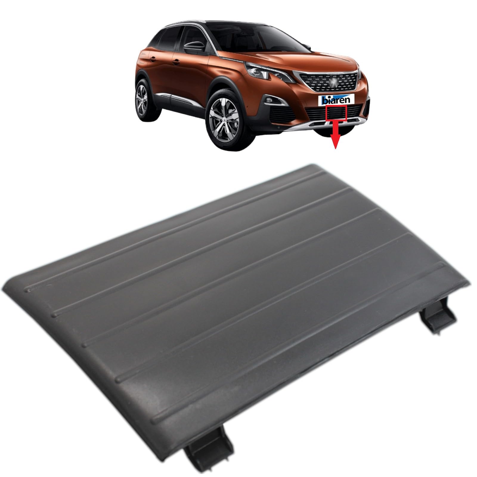 BIAREN Frontstoßstange unten Mittelgrill Abdeckung Verkleidung für Peugeot 3008 (2016–2019) 98116922XT von BIAREN