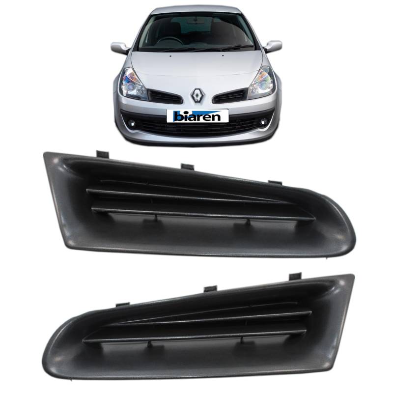 BIAREN Frontstoßstangen-Grill, links und rechts, Paar, für Renault Clio MK3 (2005–2009) 7701208684 von BIAREN