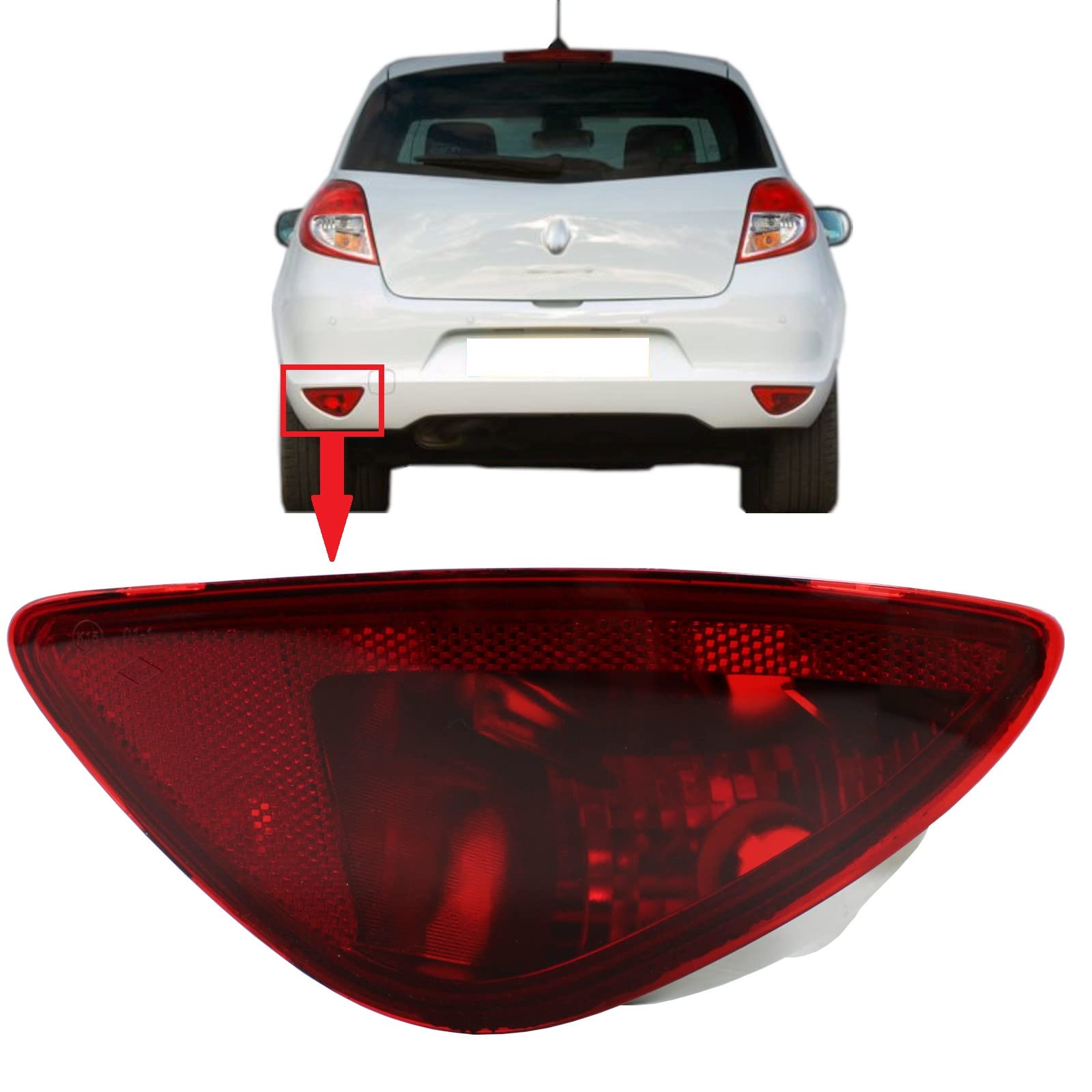 BIAREN Nebelscheinwerfer-Reflektor für Renault Clio MK3 Schrägheck (2009–2012) 8200776055 von BIAREN