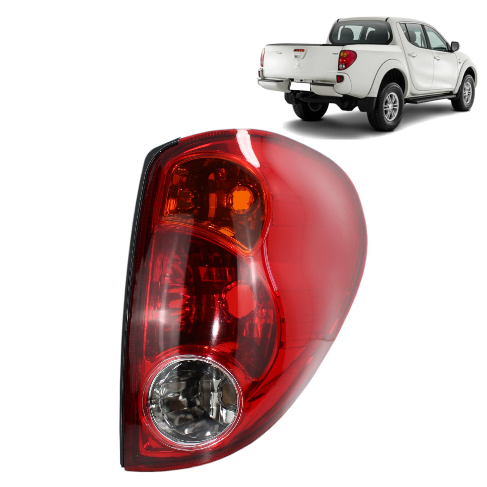 BIAREN Rücklicht-Objektiv mit Lampenfassung für Mitsubishi L200 Triton KA/KB (2005–2014) 8330A010 8330A156 MN157914 von BIAREN