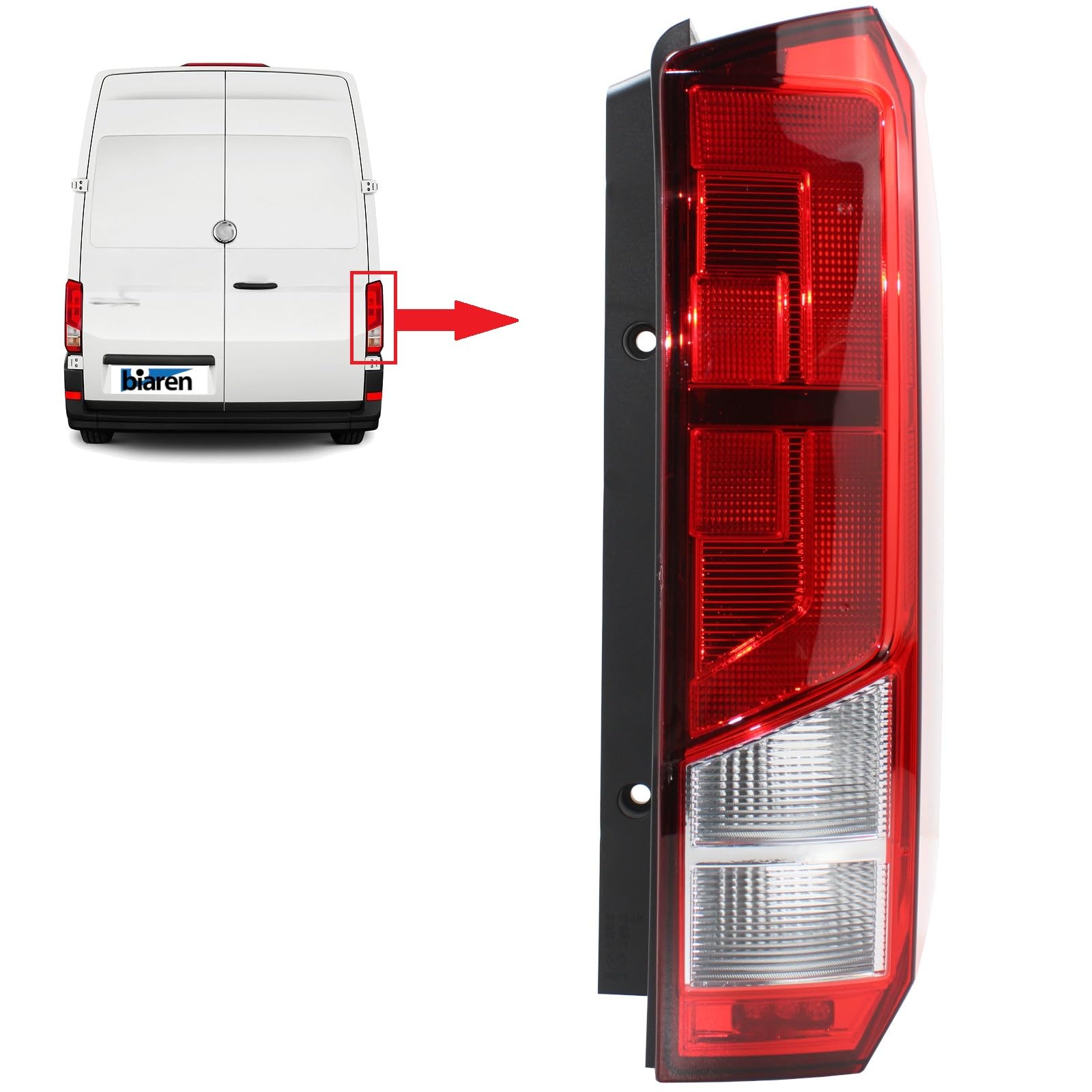 BIAREN Rücklichtglas hinten rechts für Volkswagen VW Crafter Man TGE (ab 2017) 7C0945095H 7C0945095F 65252256022 von BIAREN