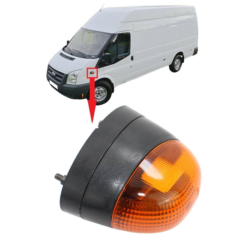 BIAREN Seitenblinker Repeater Lampe vorne links für Ford Transit MK6 MK7 2000-2014 YC1513B377AF 1203328 von BIAREN