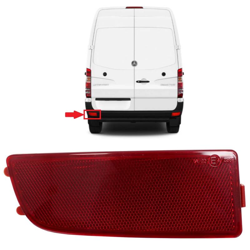 BIAREN Stoßstangen-Reflektor, links, für Mercedes Sprinter VW Crafter A9068260040 2E0945105A von BIAREN