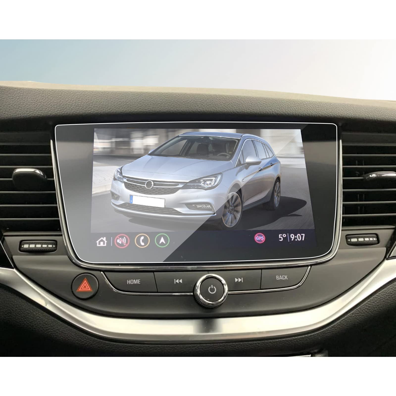 BIBIBO 8” Opel Navigation Schutzfolie, Displayschutzfolie für Opel Astra K/Astra Sports Tourer/Crossland X/Grandland X 2017-2021, 9H Gehärtetes Glas Displayschutzfolie, Displayschutzfolien von BIBIBO