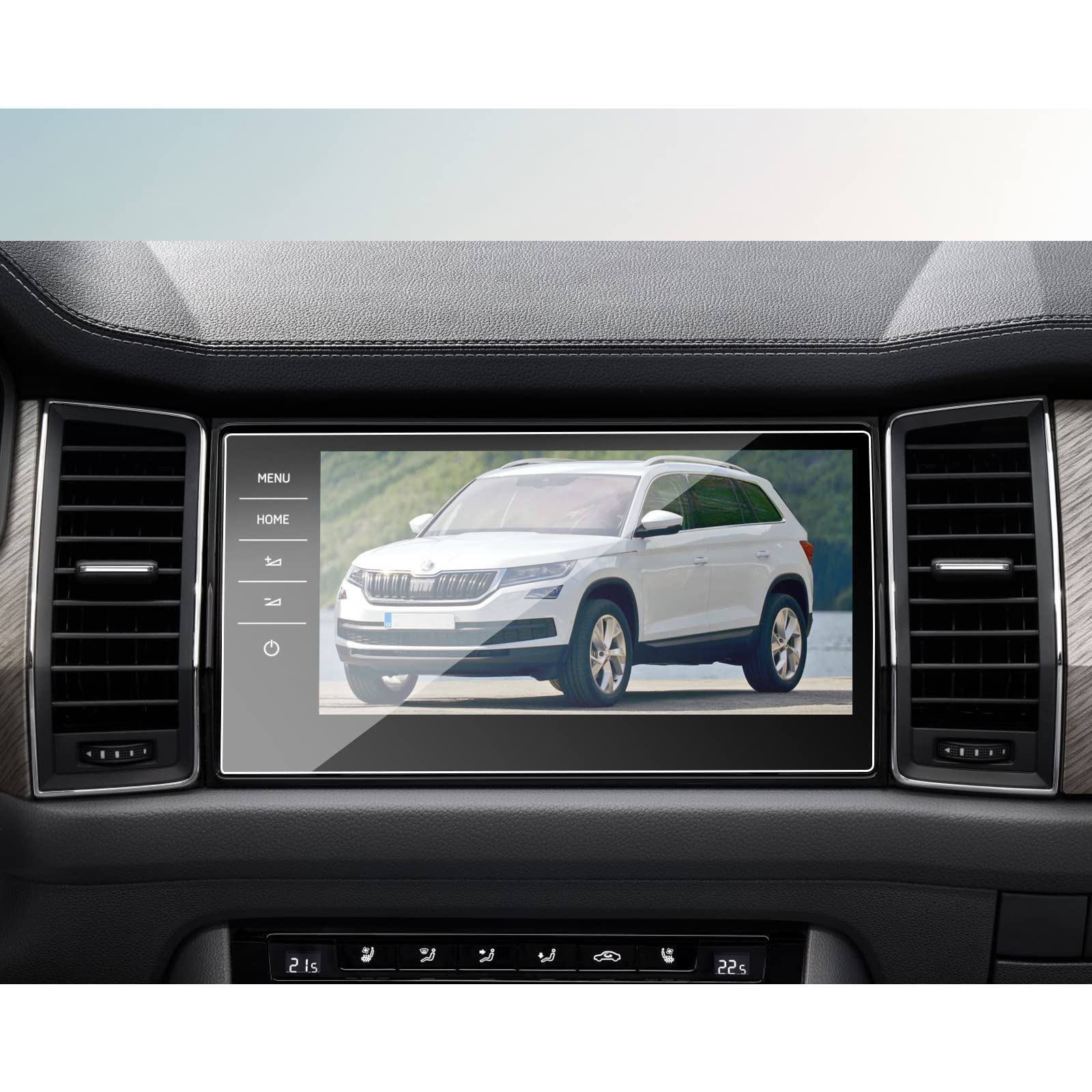 BIBIBO 9,2 Zoll Skoda Navigation Schutzfolie, Displayschutzfolie für Skoda Kodiaq RS Columbus 2016-2021, 9H Gehärtetes Glas Displayschutzfolie, GPS Navigator Displayschutzfolien, Kratzfest von BIBIBO