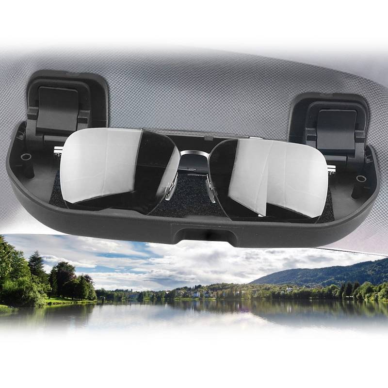 BIBIBO Auto Brillenhalter für Peugeot 308 308SW 2014-2022, Brillenetui Sonnenbrillenhalterung, Car Glasses Holder, Aufbewahrungsbox Organizer für Sonnenbrillen (Schwarz) von BIBIBO