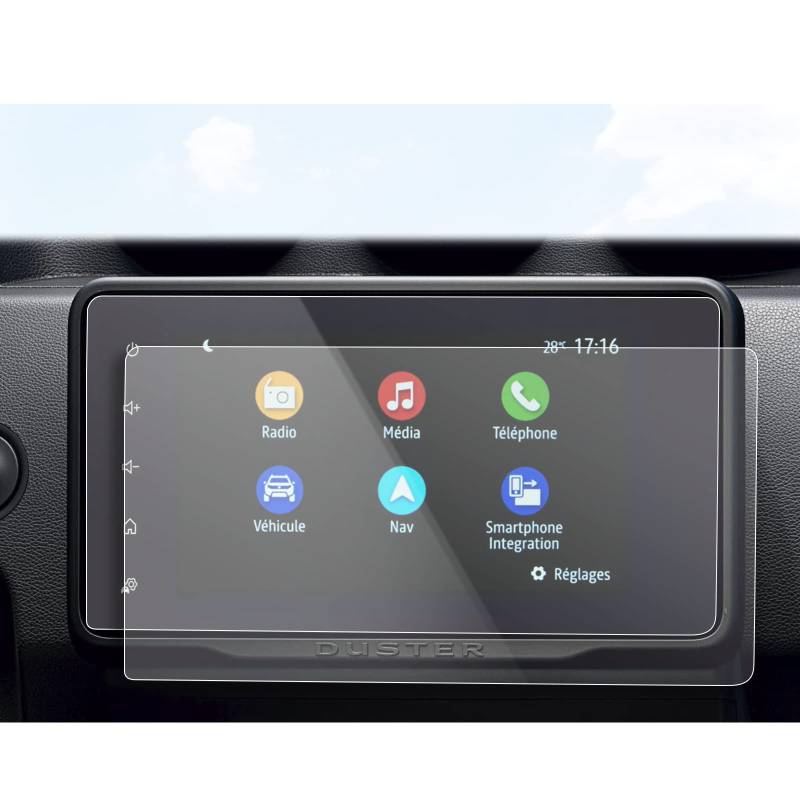 BIBIBO Dacia Navigation Schutzfolie Kompatibel mit Renaul-t/Dacia Duster 2022 2023 8 Zoll, GPS Navigator Displayschutzfolien, Kratzfest Anti-Fingerprint (2 Stück) von BIBIBO