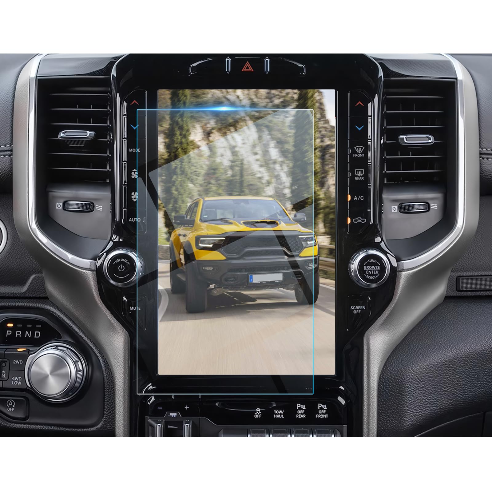 BIBIBO Dodge Navigation Schutzfolie, Displayschutzfolie für Dodge RAM 1500 2500 3500 2019-2023, 9H Gehärtetes Glas Displayschutzfolie, GPS Navigator Displayschutzfolien von BIBIBO