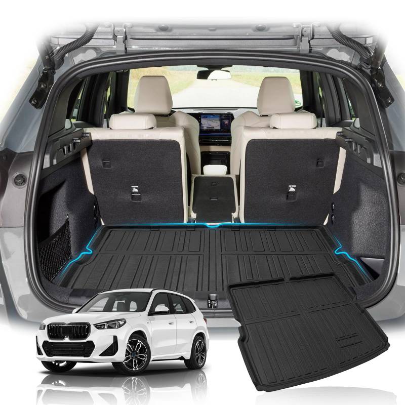 BIBIBO Kofferraumwanne passend für BMW X1 (U11) ab 2022, Kofferraummatte, Kofferraum Schutzmatte Hund, Schutzwanne Auto, Kofferraumschalen, kofferraumschutz, Kofferraum Schalenmatten von BIBIBO