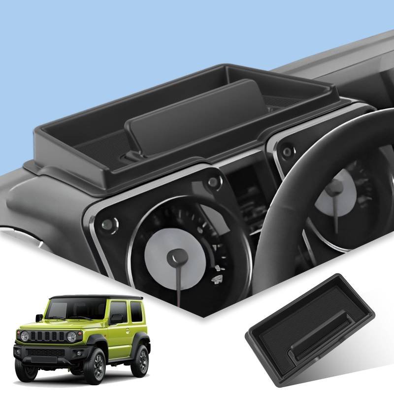 BIBIBO Mittelkonsole Organizer für Suzuki Jimny JB64W JB74W 2018-2024, Mittelkonsole Handyhalterung, Telefon Halter, Ablage in der Mittelkonsole, Konsole Organizer Tablett, Suzuki Jimny Zubehör von BIBIBO