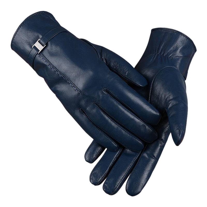 BIBOKAOKE Lederhandschuhe Damen Winter Touchscreen Handschuhe Leder Warmfutter Elegant Winterhandschuhe Casual Winddicht Outdoor Sports Gloves Pailletten Muster Handschuhe Seidenhandschuhe für Frauen von BIBOKAOKE