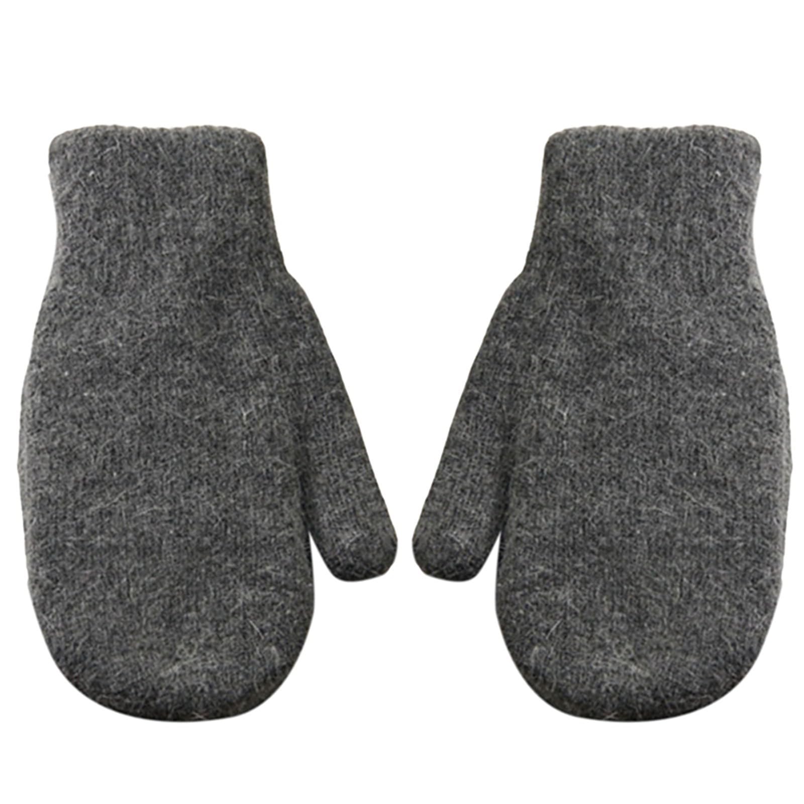 BIBOKAOKE Thermo Handschuhe Damen Winterhandschuhe Warme Handschuhe mit Gefütterte Strickhandschuhe Elastische Bündchen Fingerhandschuhe Igel Fäustlinge Cartoon Tier Handschuhe Plüsch Skihandschuhe von BIBOKAOKE