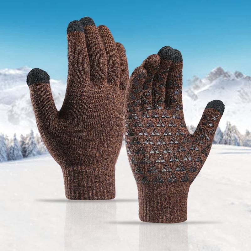 BIBOKAOKE Thermo Handschuhe Herren Damen Winter Touchscreen Warme Anti-Rutsch Winddicht Handschuhe Kaltes Wetter Handschuhe zum Autofahren Radfahren Skifahren Arbeiten Outdoor Fahrradhandschuhe von BIBOKAOKE