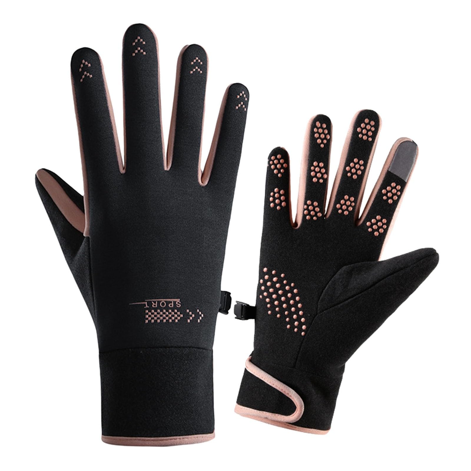 BIBOKAOKE Thermo Handschuhe Herren Damen Winter Touchscreen Warme Anti-Rutsch Winddicht Handschuhe Kaltes Wetter Handschuhe zum Autofahren Radfahren Skifahren Arbeiten Outdoor Fahrradhandschuhe von BIBOKAOKE