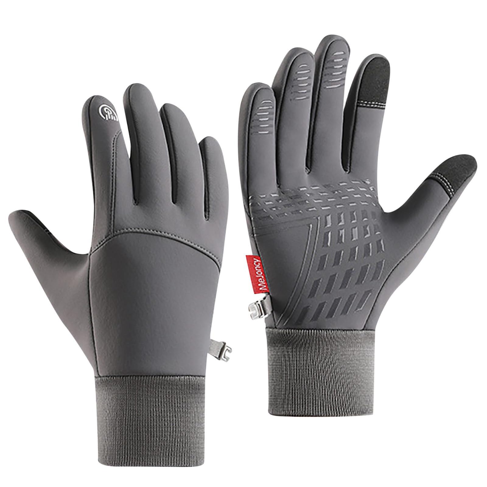 BIBOKAOKE Thermo Handschuhe Herren Damen Winter Touchscreen Warme Anti-Rutsch Winddicht Handschuhe Kaltes Wetter Handschuhe zum Autofahren Radfahren Skifahren Arbeiten Outdoor Fahrradhandschuhe von BIBOKAOKE