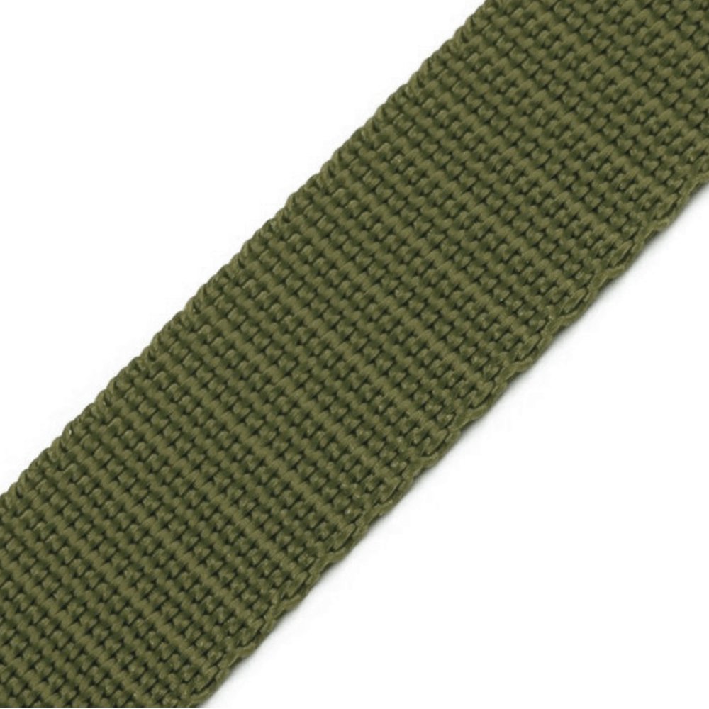 BIG-SAM - 24mm Gurtband aus Polypropylen 1, 5 oder 10 Meter für Schnallen mit Einer Breite von 24mm (innen) (Armee Oliv, 1) von BIG-SAM