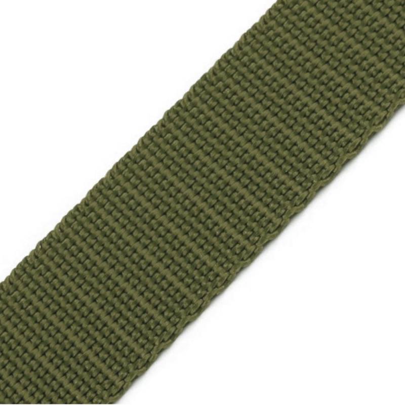 BIG-SAM - 24mm Gurtband aus Polypropylen 1, 5 oder 10 Meter ür Schnallen mit Einer Breite von 24mm (innen) (Armee Oliv, 10) von BIG-SAM