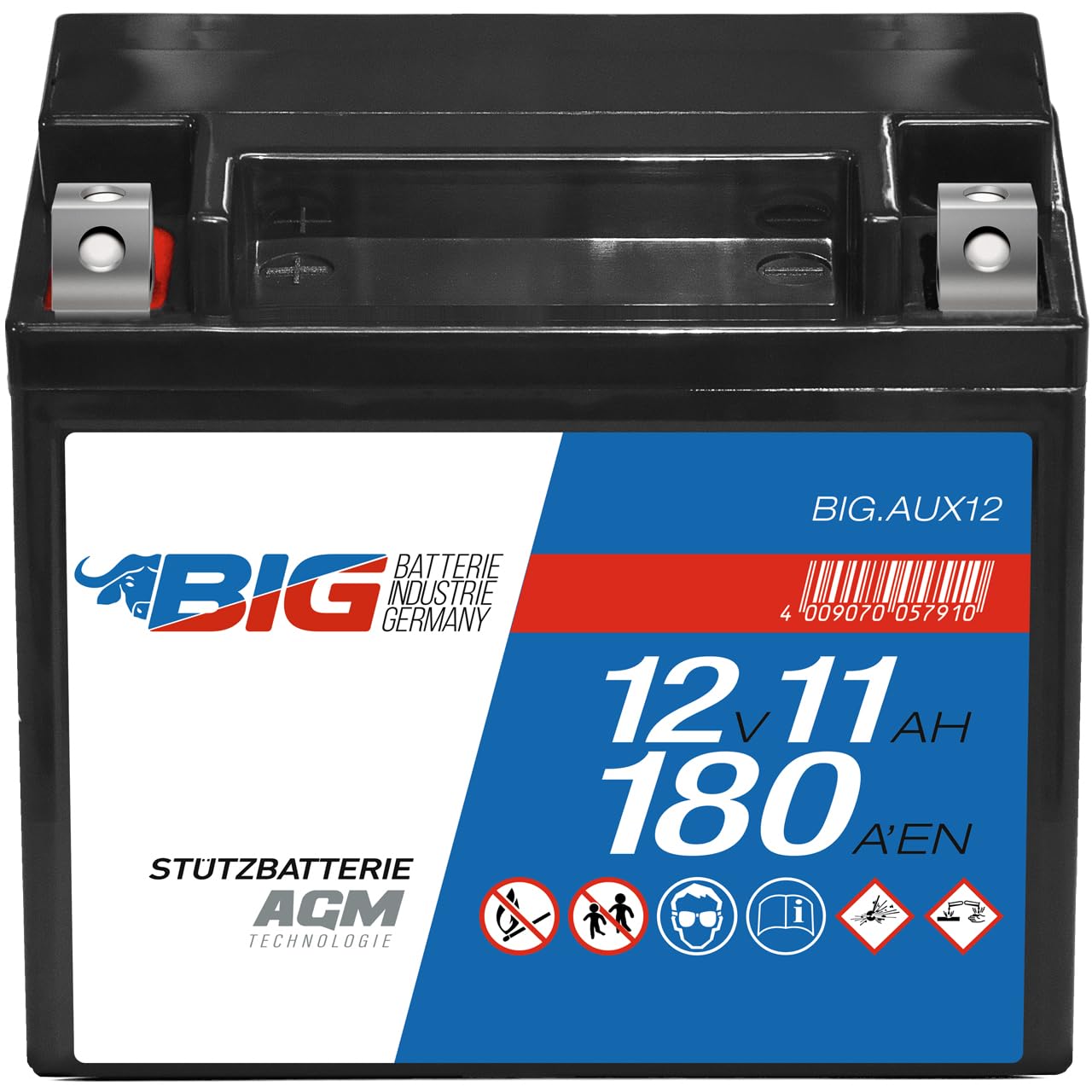 BIG Stützbatterie (12V 11Ah AGM AUX12) von BIG