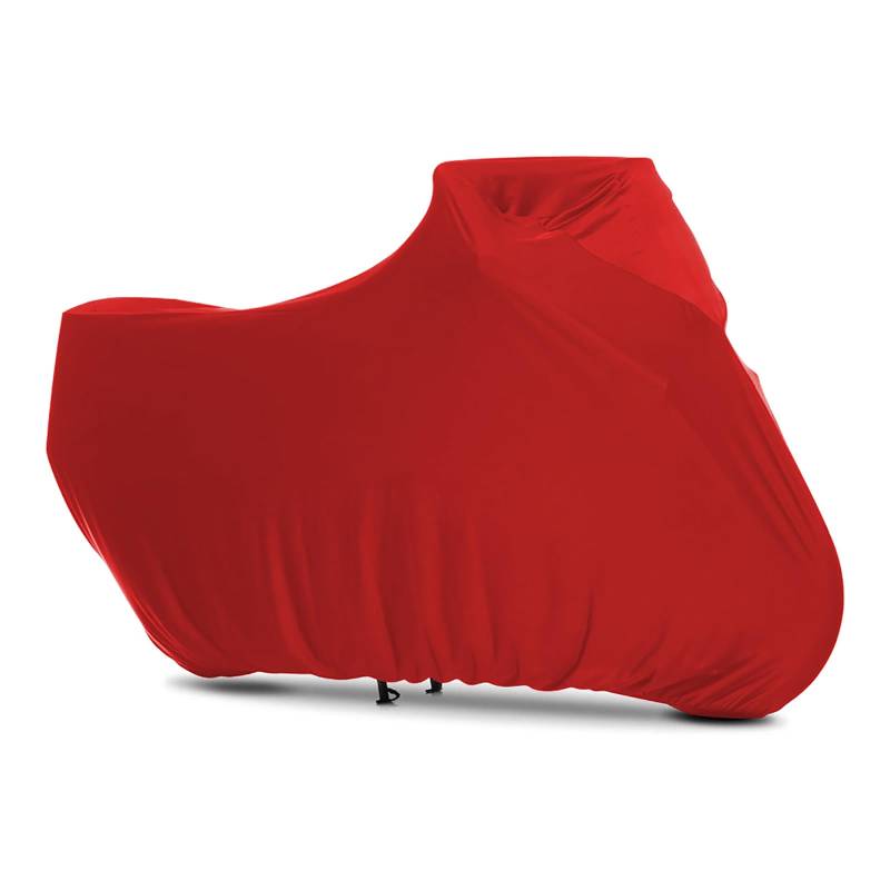 BHIEE Indoor Motorrad Abdeckplane Stretch Stoff Innen Motorradabdeckung Staubschutz-elastischer Motorradplane Motorrad Schutzhülle 245 x 104 x 125 cm Rot von BIHEE