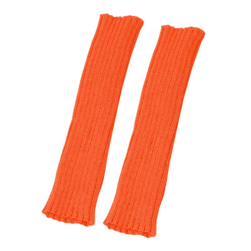 BIISDOST Armstulpen, Handschuhe, Winter, lange fingerlose Handschuhe für Damen, Handschuhe, Fäustlinge für Damen und Herren Pfau Kostüm Erwachsene (Orange, One Size) von BIISDOST