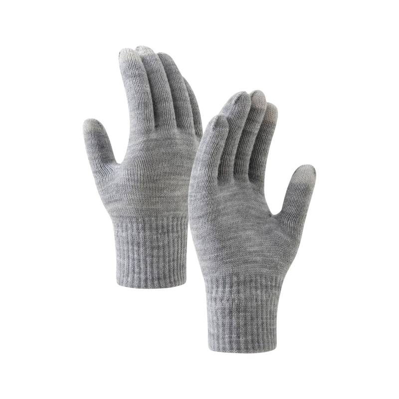 BIISDOST Modische gestrickte Wollhandschuhe für Herren und Damen zum Radfahren und Skifahren, Fitness, warm Jasmin Kostüm Schmuck (Grey, One Size) von BIISDOST