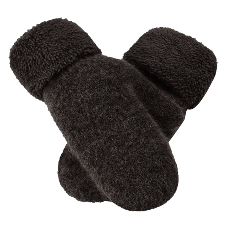 BIISDOST Thermohandschuhe für Damen, Winterhandschuhe, warme Handschuhe, mit gefütterte Strickhandschuhe, elastische Bündchen, gestrickte, warm gefütterte Handschuhe Handschuhe Ohne (Black, One Size) von BIISDOST