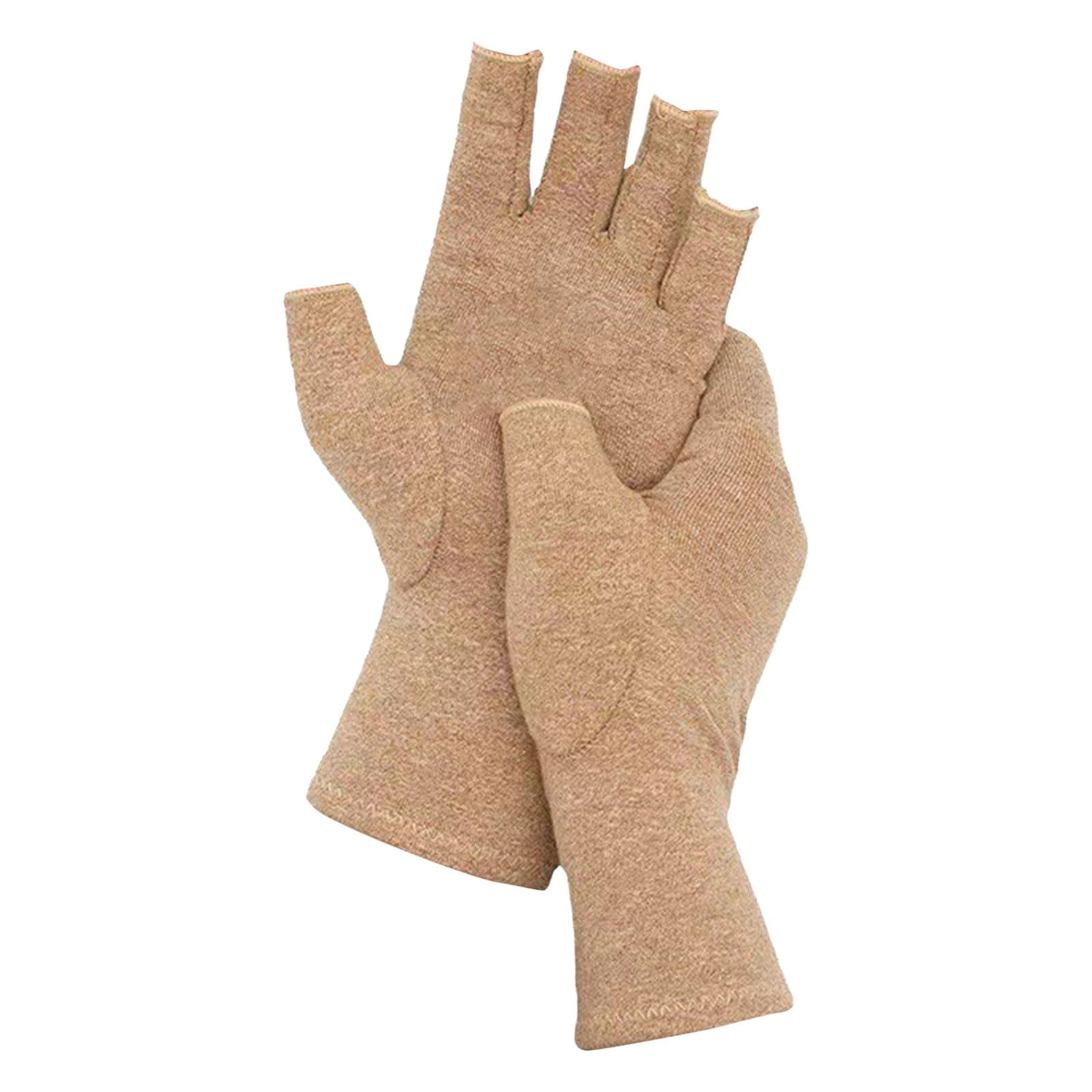 BIISDOST Winter Damen Fingerlose Gestrickte Warme Halbfinger Wollhandschuhe Schmuck Damen Billig (Khaki, XL) von BIISDOST