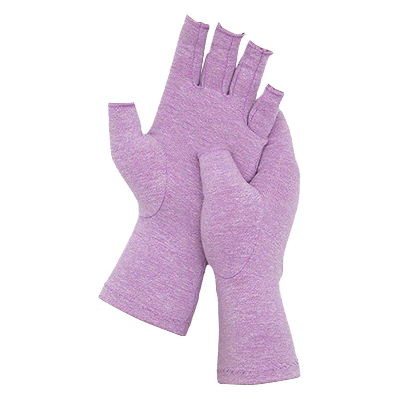 BIISDOST Winter Damen Fingerlose Gestrickte Warme Halbfinger Wollhandschuhe Schmuck Damen Billig (Purple, S) von BIISDOST