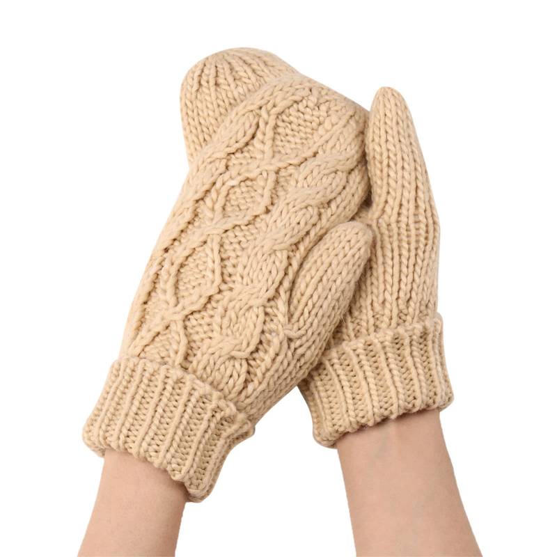 BIISDOST Winterhandschuhe für Damen, warmer Handschuh, winddicht, elastisch, SMS, schwarze Handschuhe, Damen Handschuhe Schwarz Damen Glitzer (Beige, One Size) von BIISDOST