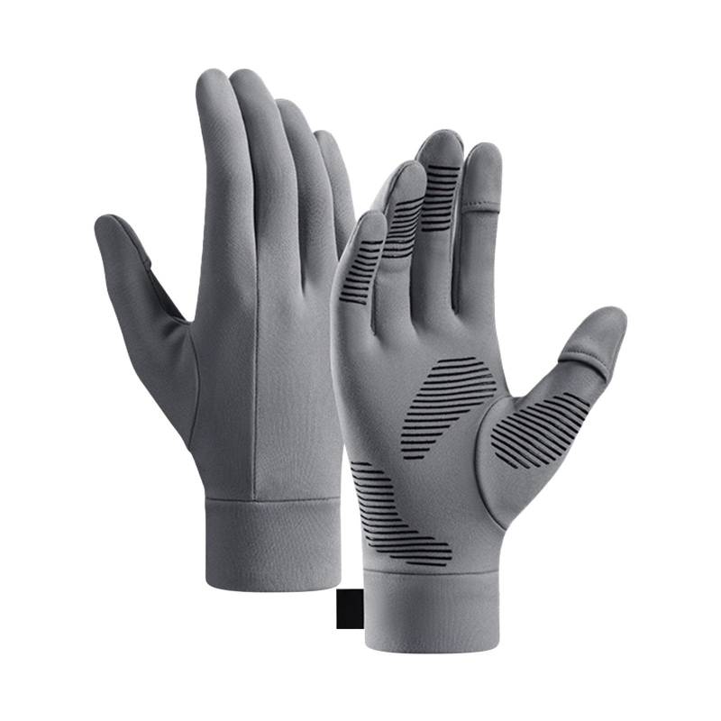 BIISDOST Winterhandschuhe für Männer und Frauen, rutschfeste Touchscreen-Arbeitshandschuhe, umwandelbar, ohne Zeigefinger und Daumen Damen Schal Winter Set (Grey, L) von BIISDOST