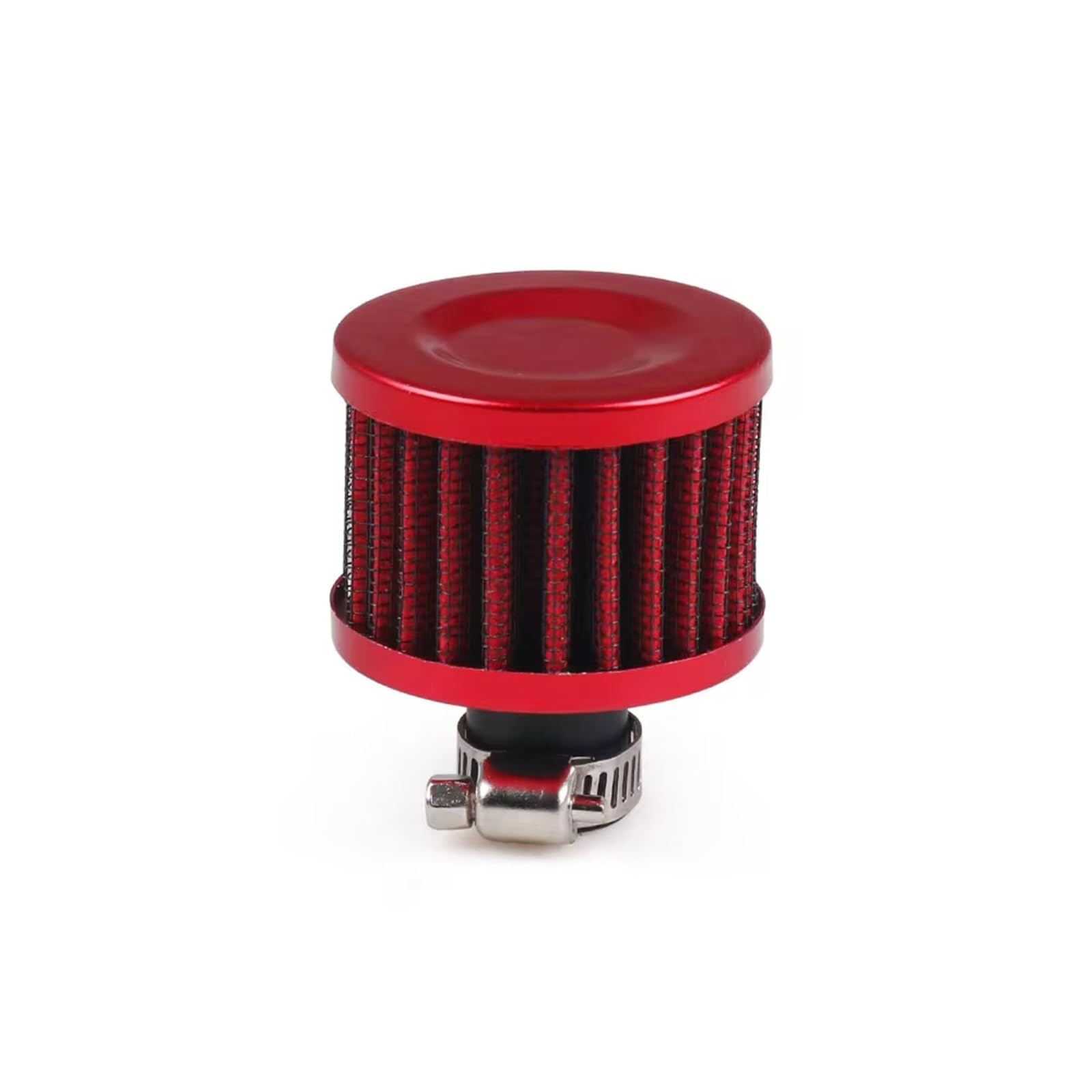 Auto Ansaugschlauch Universal-Luftfilter Klein 12 Mm Pilzkopf Motorrad Turbo High Flow Racing Cold Air Ansaugfilter Autozubehör Luftansaugschlauch(Rot) von BIISVM