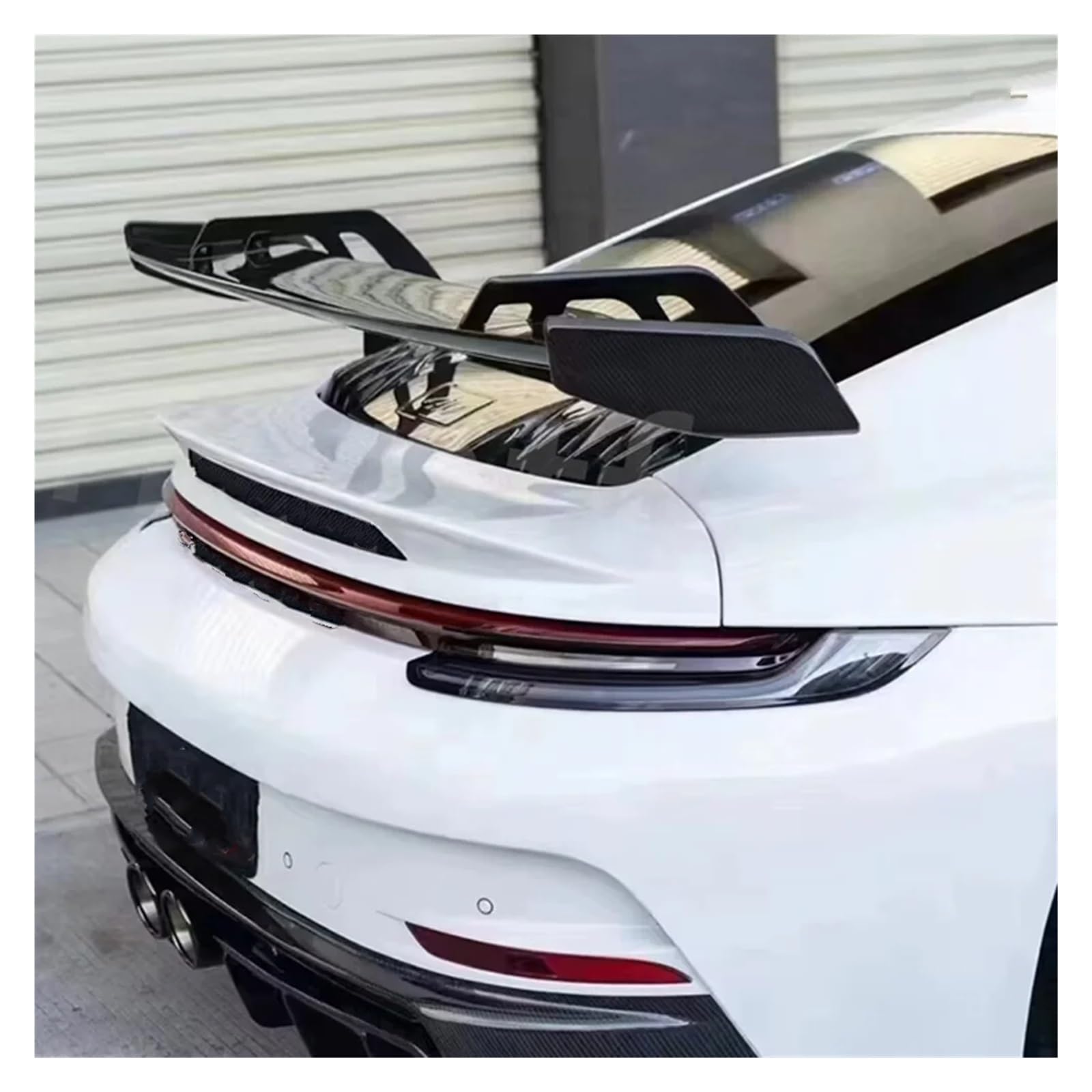 Auto Heckspoiler FRP Carbon Fiber Hinten Stamm Hohe Schwanz Heckspoiler GT Flügel Für 911 992 Für Carrera GT-3 Stil 2019 2020 2021 2022 2023 Auto Körper Kit Spoiler lippe Spoiler Flügel(A) von BIISVM