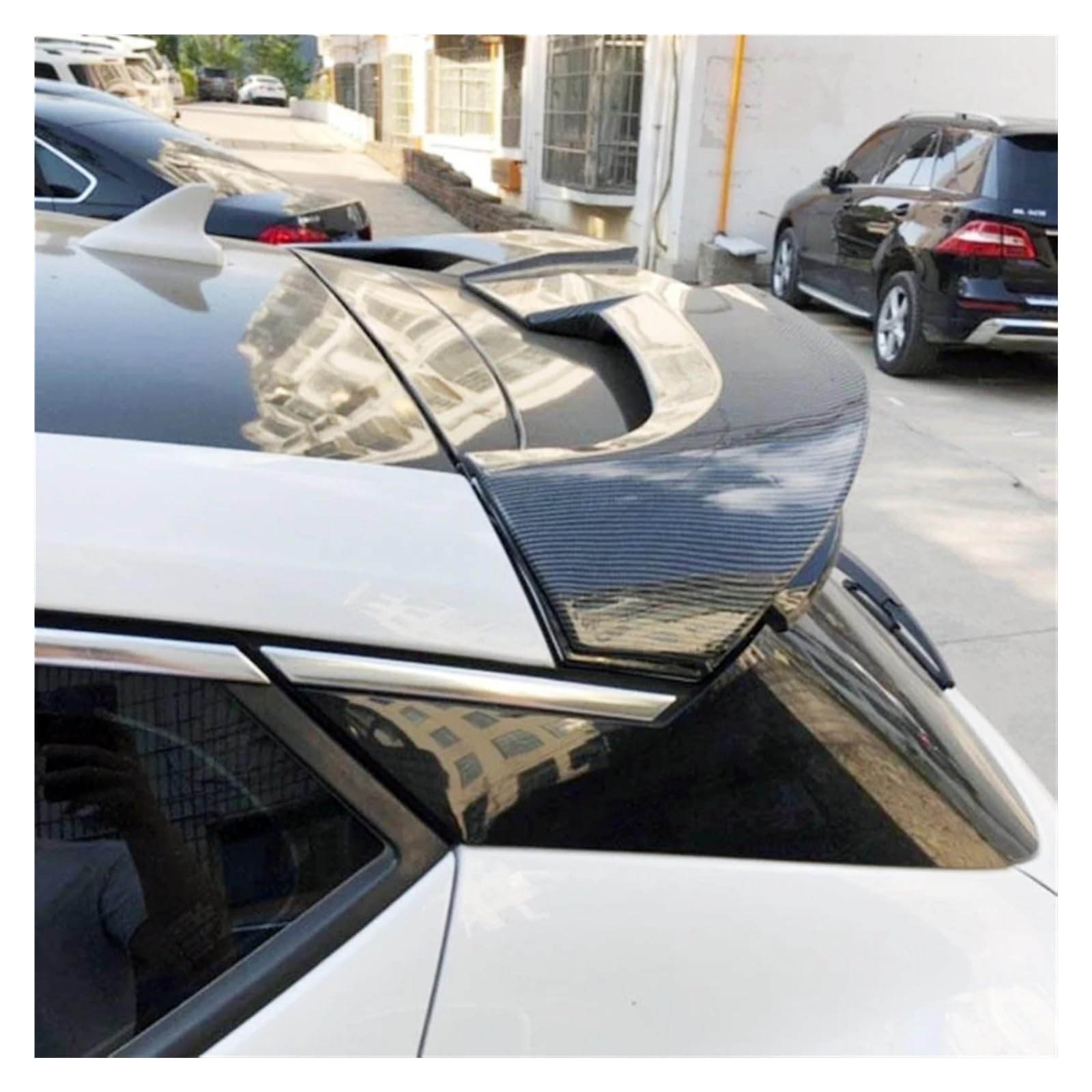 Auto Heckspoiler Für Opel Für Astra K 2015 2016 2017 2018 Schwanz Flügel ABS Material Spoiler Glänzend Schwarz Carbon Look Farbe Hinten Flügel Körper KIt spoiler lippe Spoiler Flügel(Kohlefaser-Optik) von BIISVM