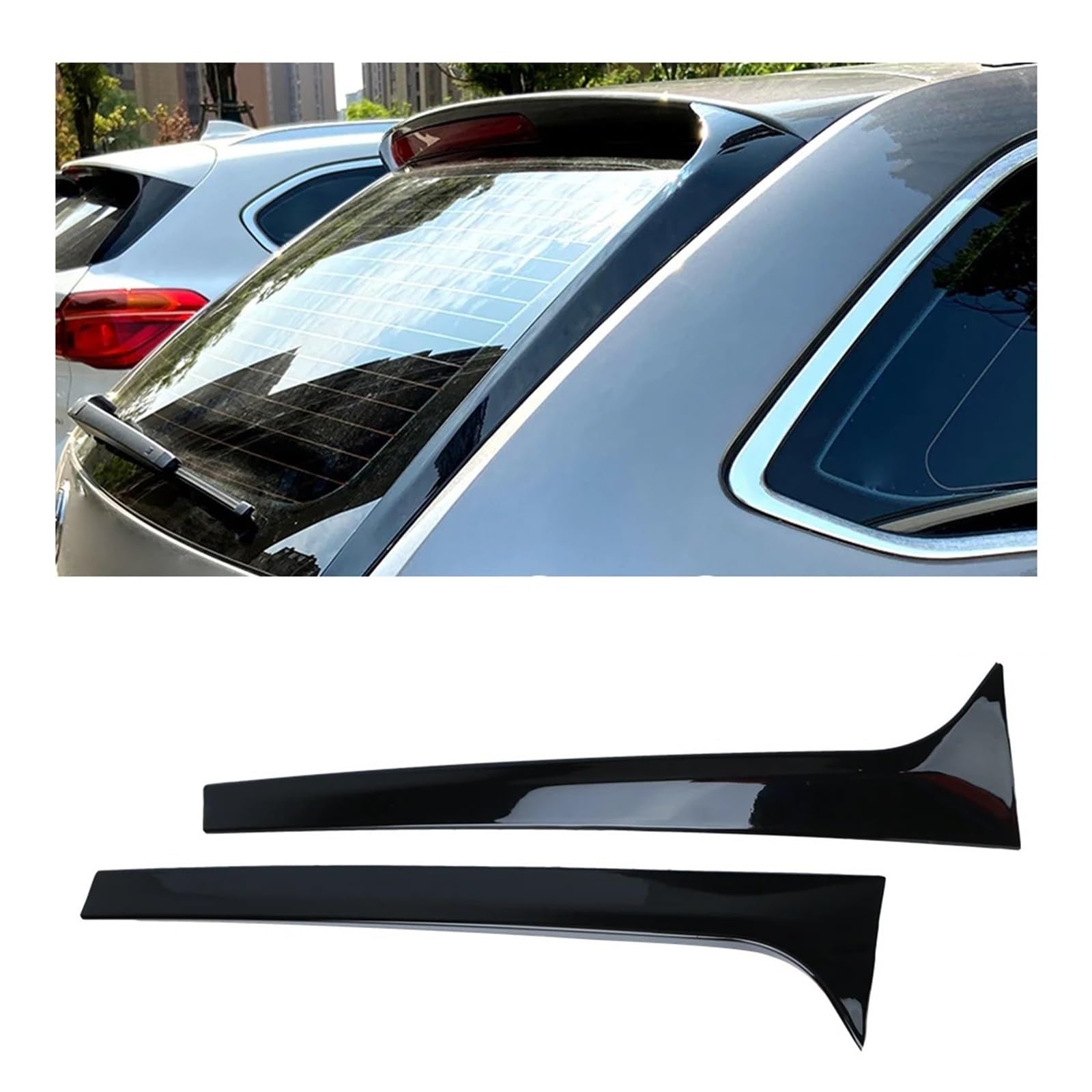 Auto Heckspoiler Für Skoda Für Octavia Für Kombi 2014 2015 2016 2017 2018 2019 Canard Splitter Paar Glanz Schwarz Hinten Fenster Seite Spoiler Flügel Auto Ersatzteile Spoiler lippe Spoiler Flügel von BIISVM