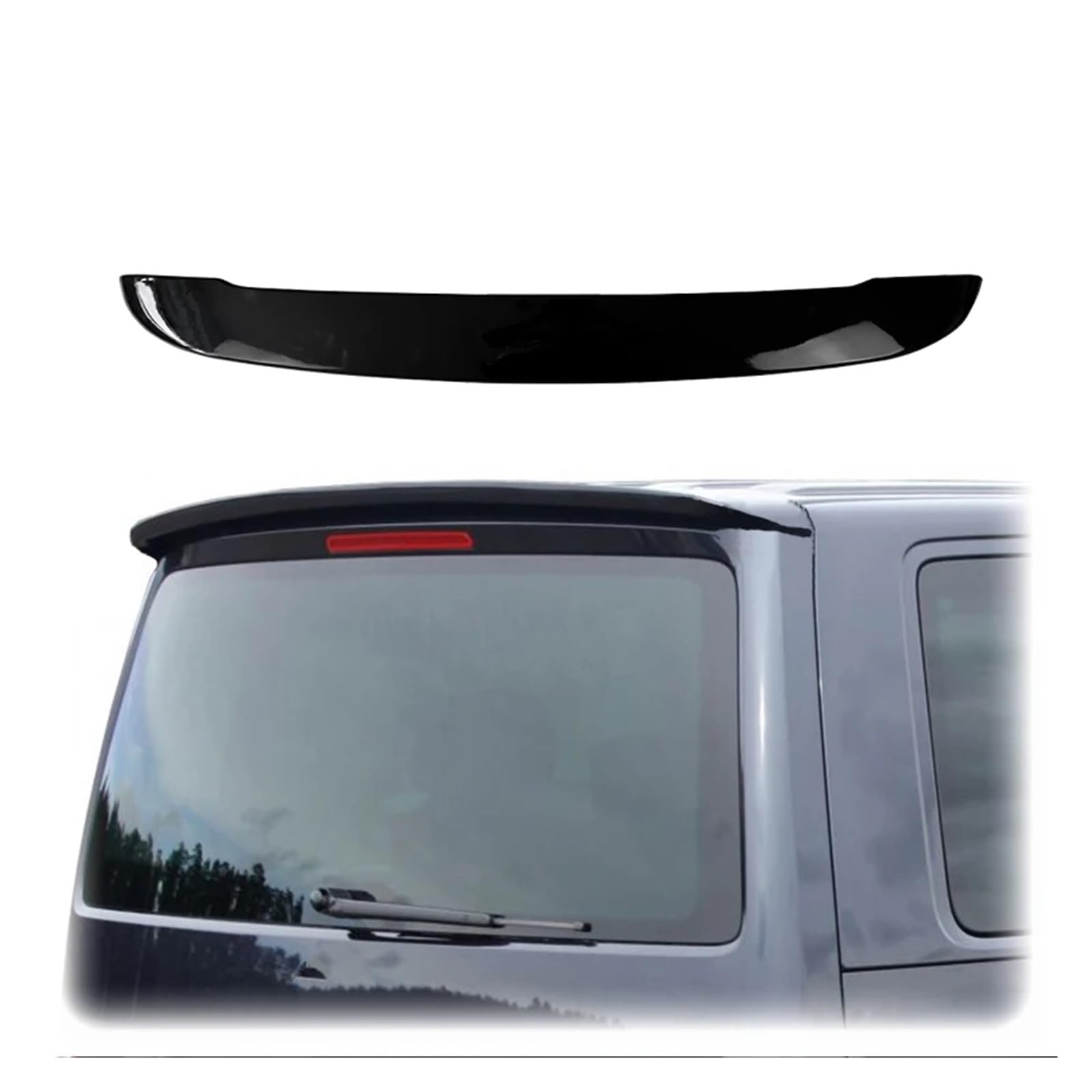 Auto Heckspoiler Für VW Für Transporter T6 T6.1 2015 2016 2017 2018 2019 ABS Auto Heckflügel Sportline Heckklappenspoiler Glänzend Schwarz Spoiler lippe Spoiler Flügel(No Paint) von BIISVM