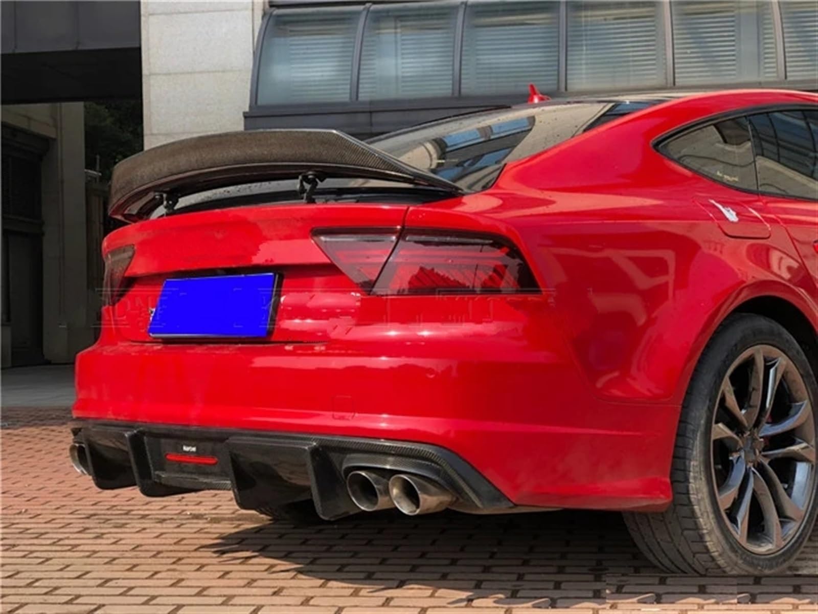 Auto Heckspoiler Heckspoiler Stamm Flügel Für A7 S7 RS7 R Stil 2013 2014 2015 2016 2017 2018 Echt Carbon Faser Material Hinten Lip Spoiler Spoiler lippe Spoiler Flügel(Matt-schwarz) von BIISVM