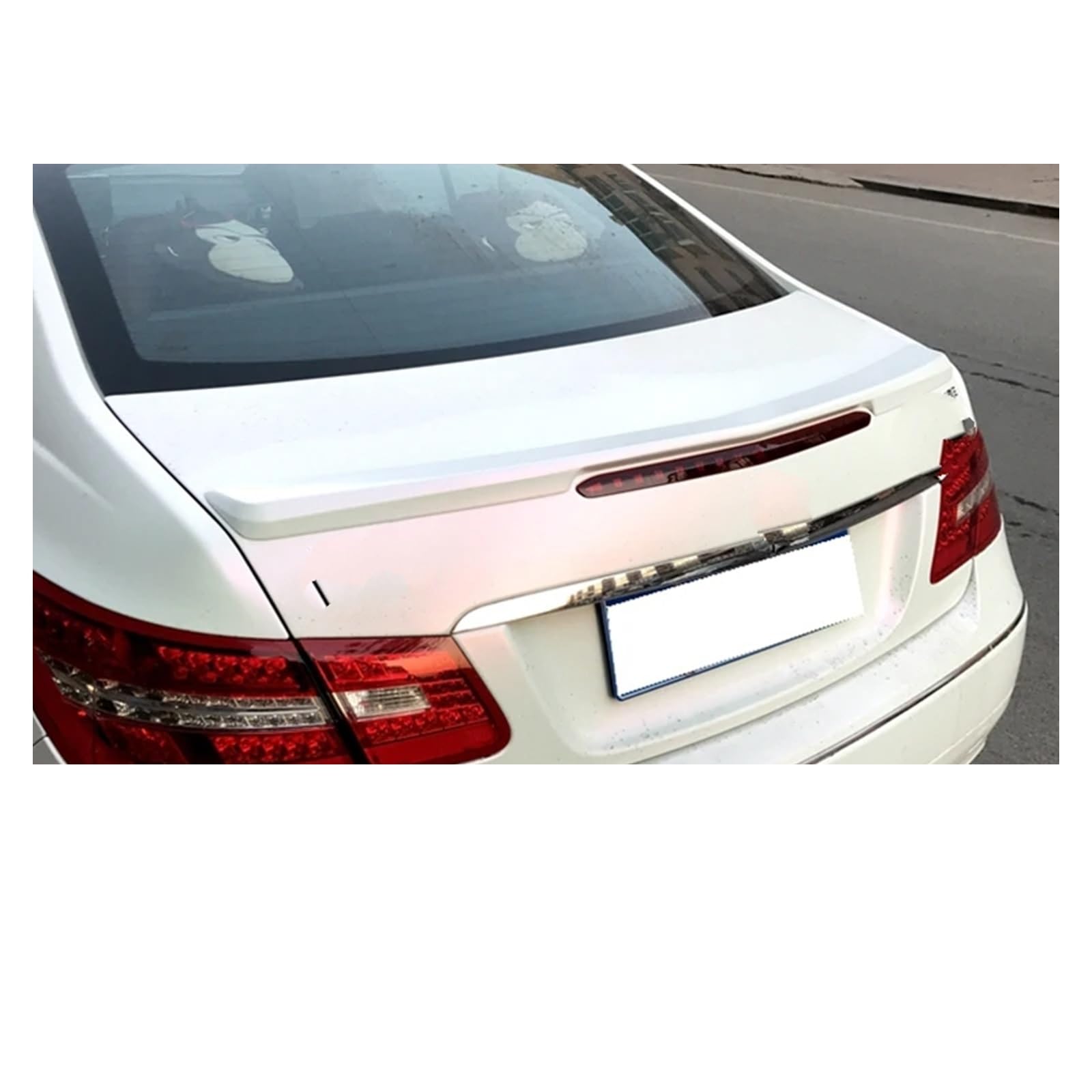 Auto Heckspoiler Hinten Stamm Deckel Boot Ducktail Lip Auto Spoiler Flügel Für Benz W207 E Klasse 2 Tür Coupe E200 E260 E350 2008 2009 2010 2011 2012 2013 2014 2015 Spoiler lippe Spoiler Flügel(Weiß) von BIISVM