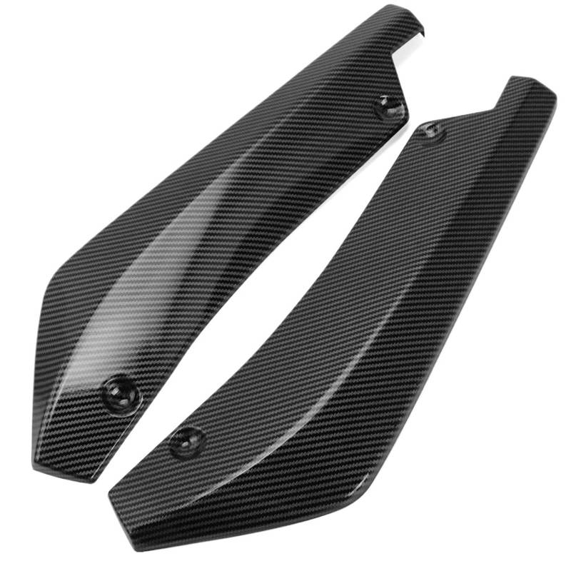 Auto Heckspoiler Hinten Stoßstange Diffusor Splitter Canard Spoiler Lippe Aufkleber Für A3 A4 A5 A6 A7 B8 S3 2015 2016 2017 2018 2019 2020 2022 Auto Zubehör spoiler lippe Spoiler Flügel(Kohlefaser-Opt von BIISVM