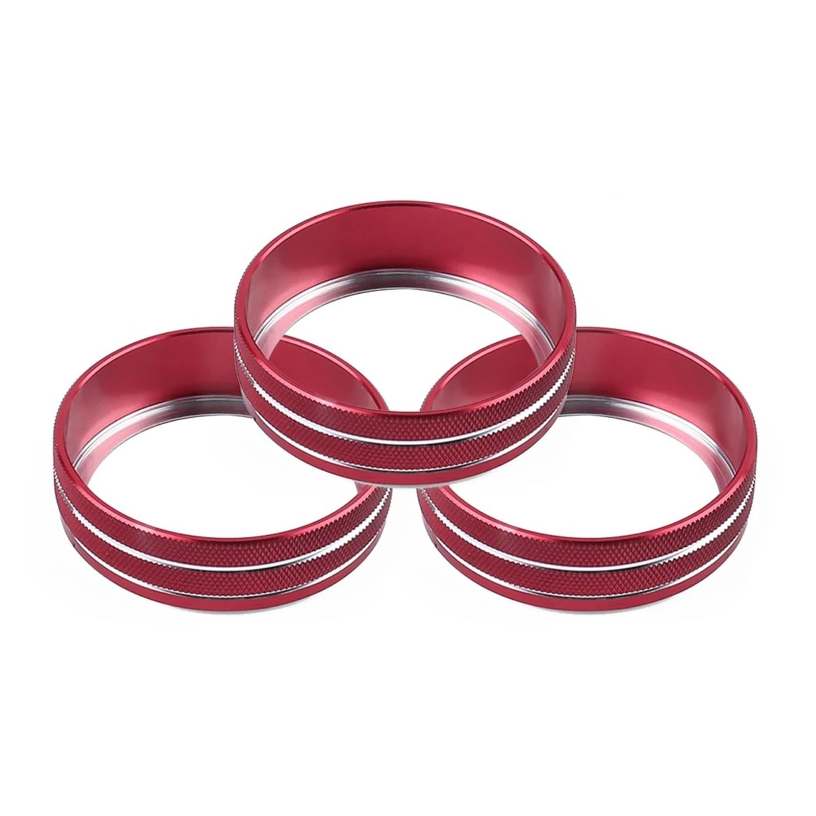 Auto Innenraum Dekoration Auto AC Control Ring Auto Ignition Key Ring Schalter Aufkleber Für VW Für Tiguan Für Atlas Für T-ROC Für Ateca Für Passat Für B8 Für Variant Interior Decor Zubehör(3-red) von BIISVM