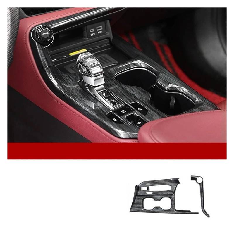 Auto Innenraum Dekoration Auto-Mittelkonsolen-Schalttafel-Abdeckung ABS-Holzmaserung Schalttafel-Dekoration Für Lexus Für NX 2022 2023 2024 Innenzubehör Interior Decor Zubehör(Ebony Glossy) von BIISVM