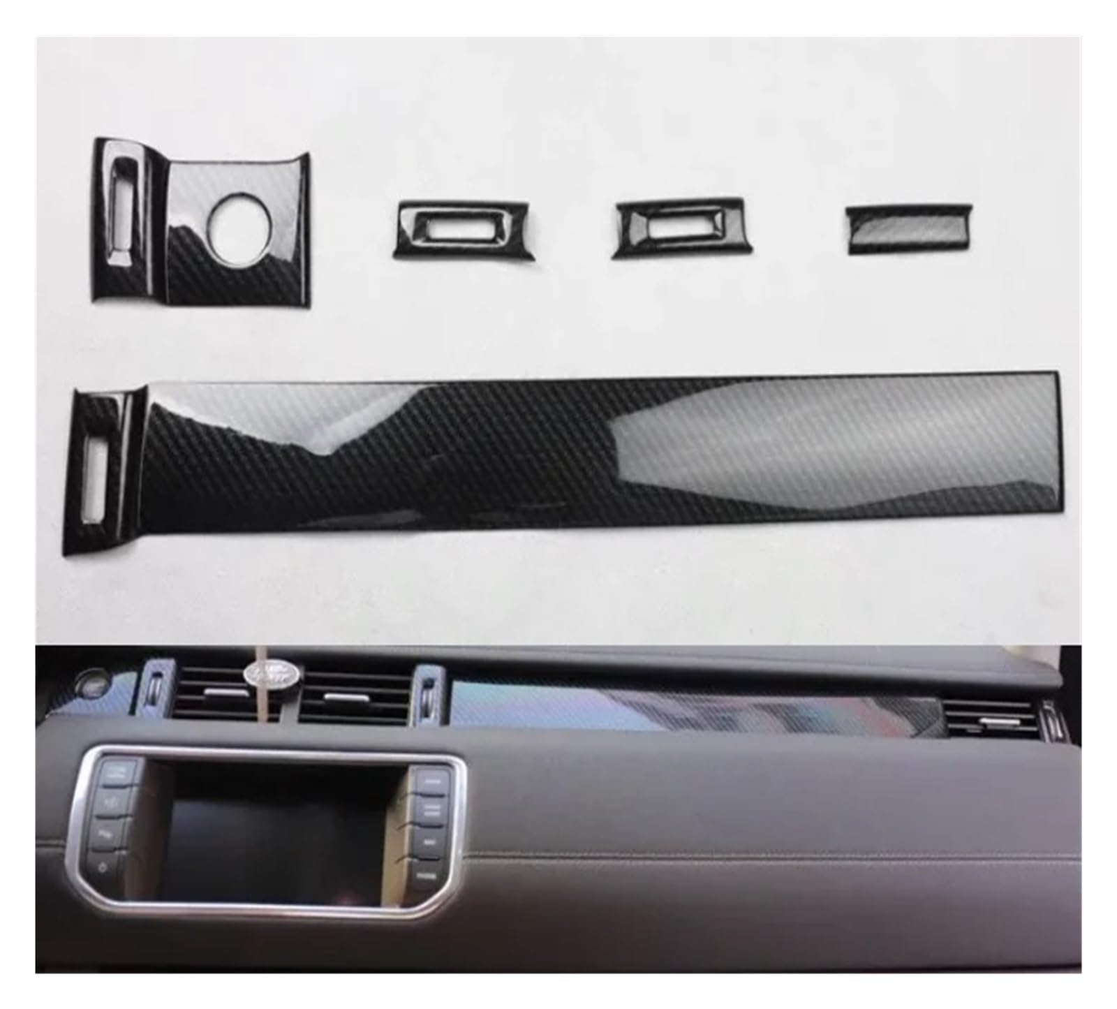 Auto Innenraum Dekoration Carbon Fiber ABS Auto Dashboard Air Outlet Vent Panel Abdeckung Trim Aufkleber Fit Für Land Für Rover Für Evoque 2012 2013 2014 2015 2016 2017 2018 Interior Decor Zubehör(A) von BIISVM