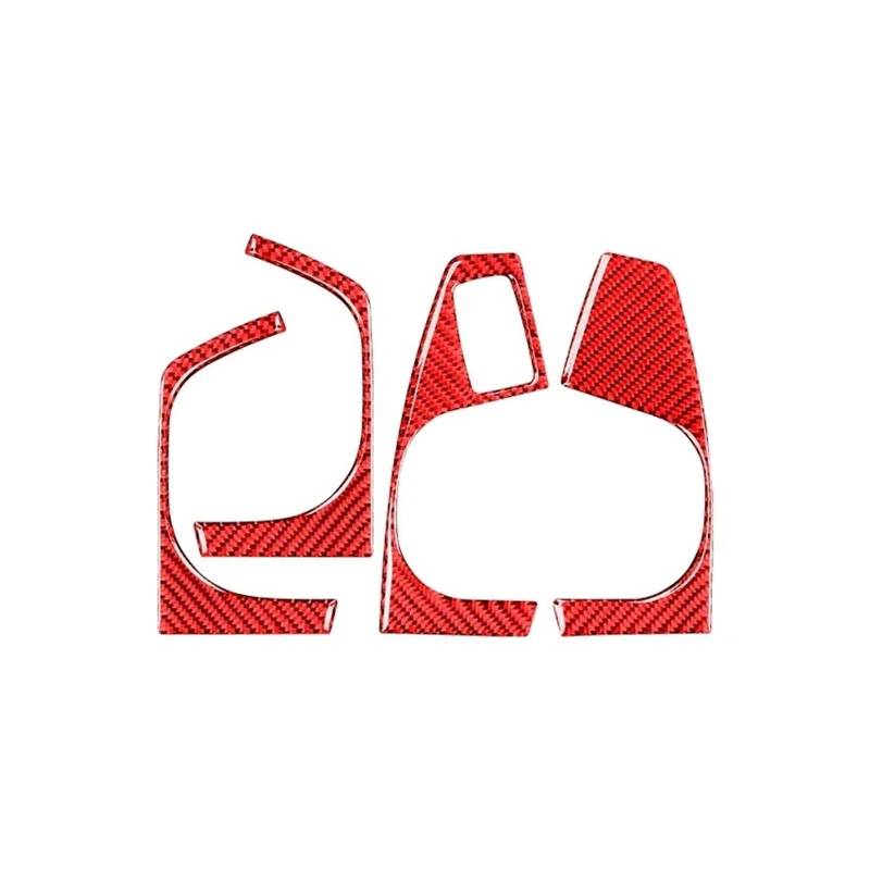 Auto Innenraum Dekoration Für 3 Serie Für G20 Für G28 2019 2020 Zubehör Carbon Fiber Innen Auto Tür Armlehne Wasser Tasse Halter Panel Trim Abdeckung Aufkleber Interior Decor Zubehör(Rot) von BIISVM