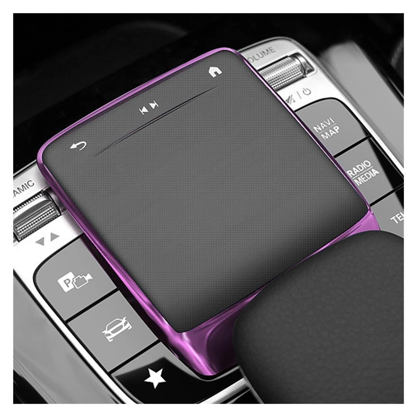 Auto Innenraum Dekoration Für Für Benz Für GLE Für GLS Für GLB Klasse Für W177 Für W247 Für C118 Für W167 Center Control Maus Screen Protector Abdeckung Auto Zubehör Interior Decor Zubehör(Rosa) von BIISVM